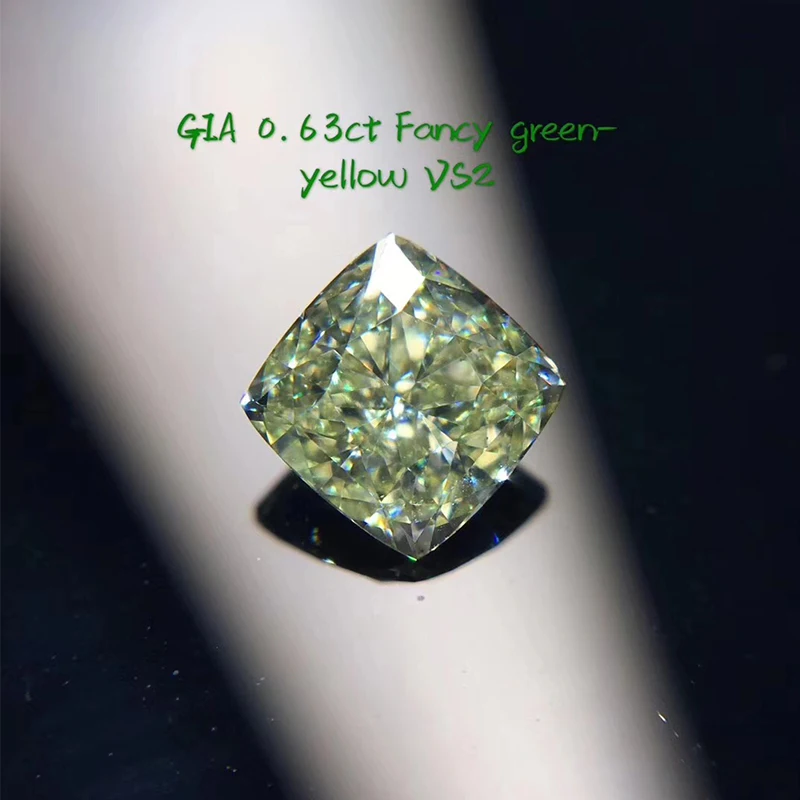 ANI ЮВЕЛИРНЫЙ зеленый бриллиант сертификат GIA VS2 модный светильник зеленовато