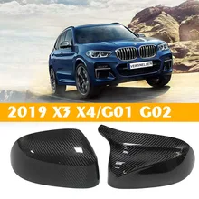 Карбоновые зеркальные колпачки для замены OEM для BMW new X3 G01 X4 G02 2018X5 G05 карбоновое боковое зеркало M автомобильные аксессуары
