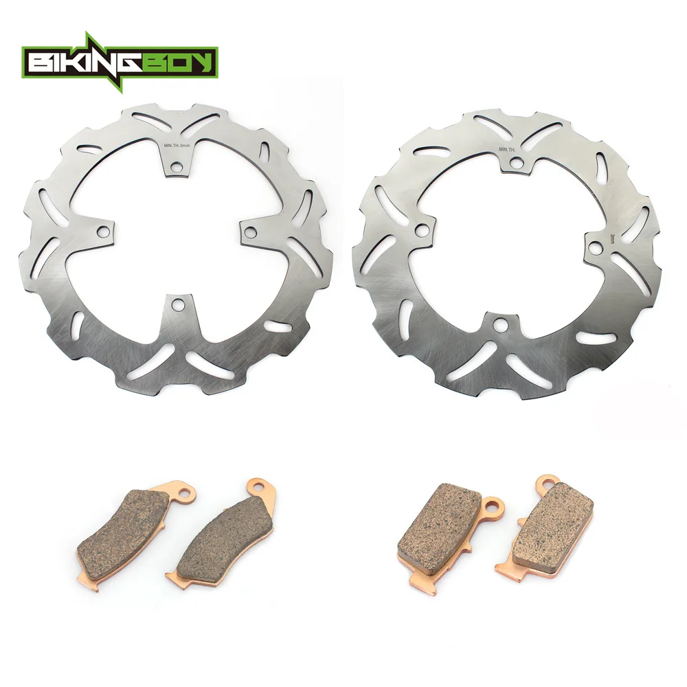 

BIKINGBOY Motorcycle Motocross Front Rear Brake Disk Disc Rotor Pad for KAWASAKI KXF250 KXF 250 KX250F KX 250 F 2004 2005