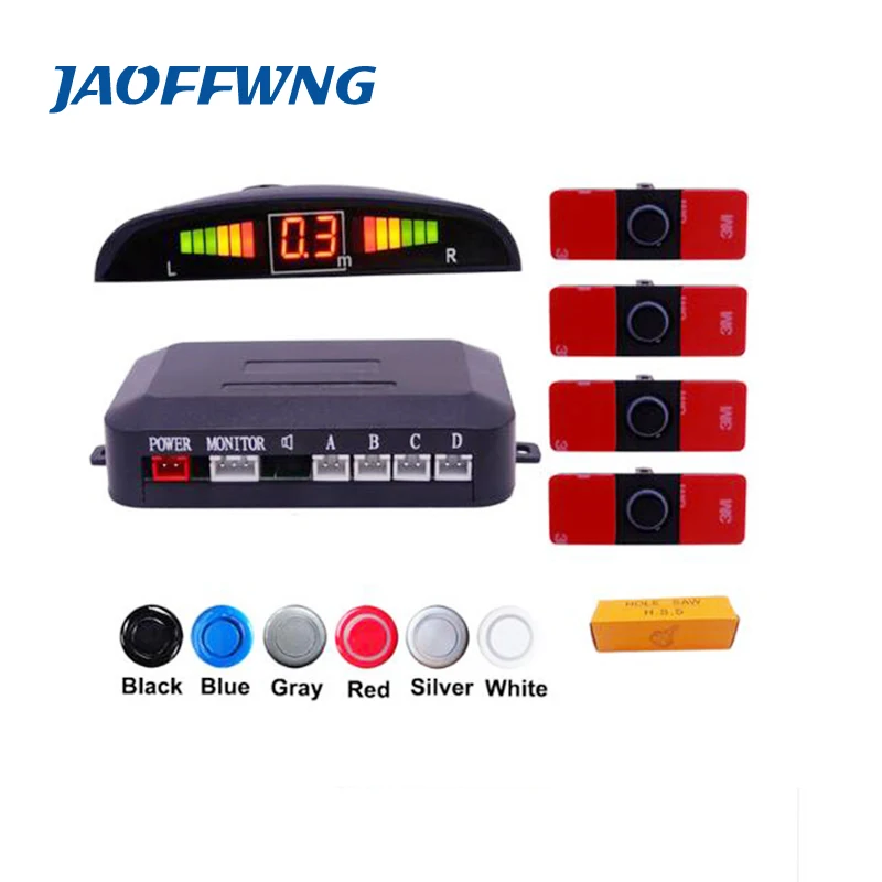 Universal LED car parking sensor 2 in 1 set with led display and 4