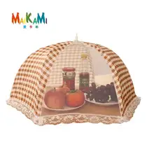 Чехлы для еды стильный зонт Против мух комаров кухонные инструменты для приготовления пищи крышка для еды прямоугольная Шестигранная Марля стол покрытие для еды два стиля
