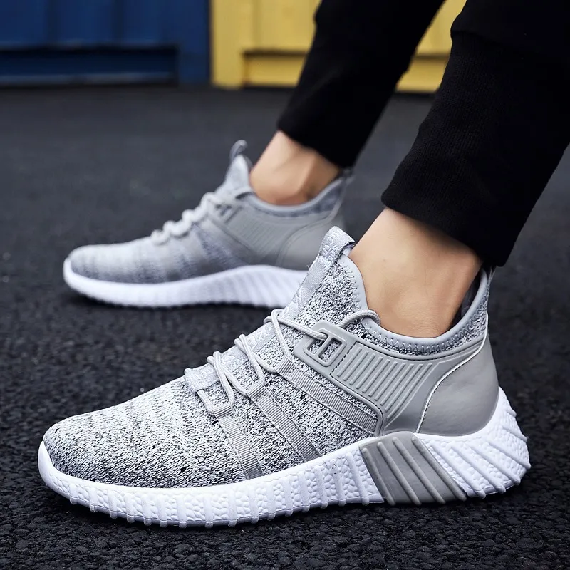 

Spring Men's Running Shoes Light Breathable Black Grey Color Sneakers Fashion Sports Shoes Casual Shoes for Men