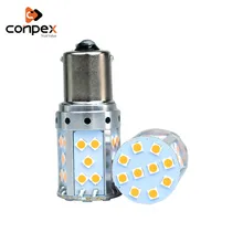 Buy conpex 12V LED Yellow light Car Light rear Turn signal lamp CANBUS 1156 1157 3030 SMD 35smd Car Daytime Running Light Free Shipping