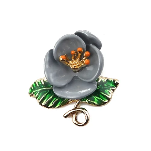 DoreenBeads модные эмалированные амулеты из сплава цинка в форме цветка, золотые красочные украшения, аксессуары для рукоделия 22 мм x 21 мм, 3 шт - Окраска металла: 1