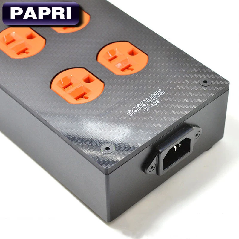 PAPRI оригинальный Hi Fi 8 выходе из углеродного волокна США AC Мощность разъем Корпус