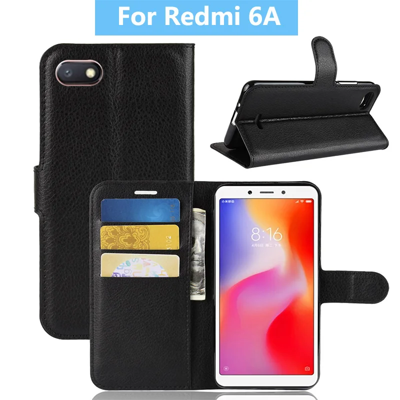 

For Xiaomi Redmi 6A Case Flip Leather Phone Case For Xiaomi Redmi 6A Wallet Leather Stand Cover Filp Cases For Xiaomi Redmi 6A