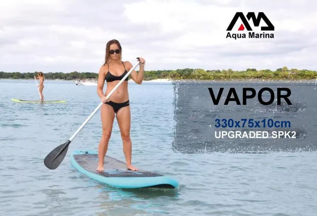 Best price at $458 Cheap AQUA MARINA 11 feet VAPOR inflatable sup board stand up paddle board inflatable surf board surfboard,inflatable boat330*75*10cm
