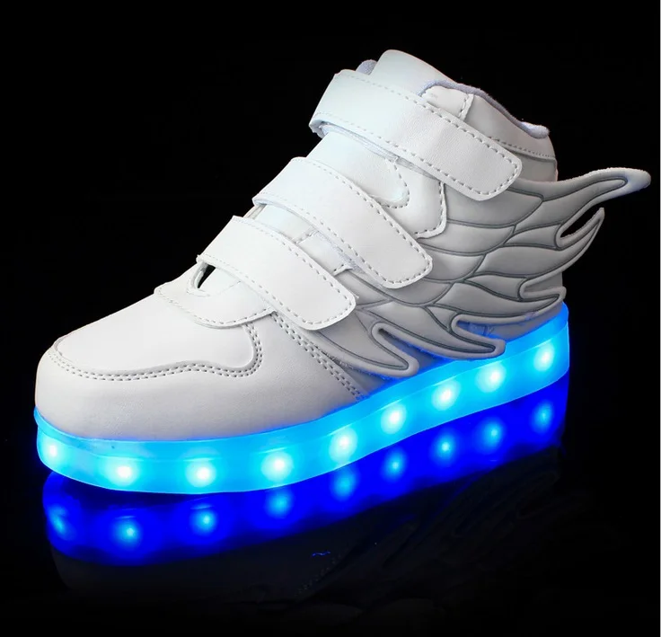 

Children USB Charging Basket Led Shoes With Light Up Kids Casual Boys&Girls Luminous Sneakers Glowing Shoe 6 colour Size 25-37