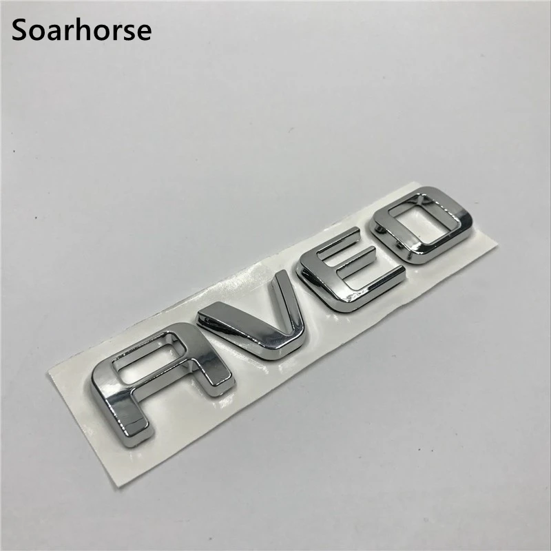 

Soarhorse New Style For Chevrolet Aveo Car Rear Trunk Lid Badge Logo 3D Chrome ABS Silver Emblem Sticker