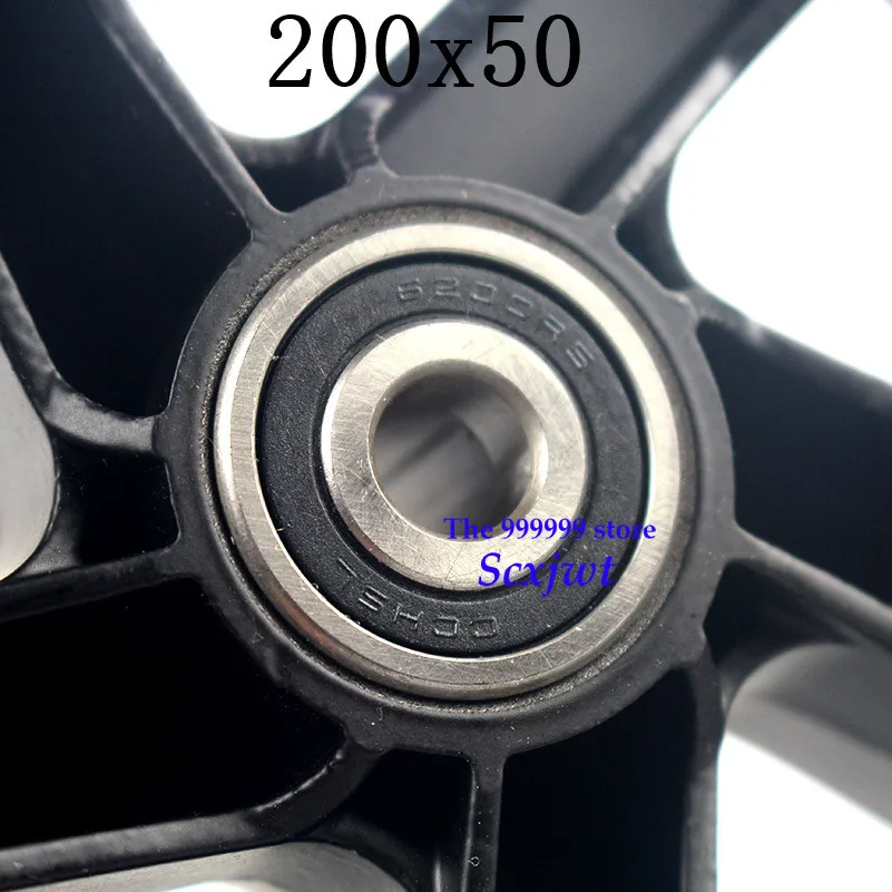 Хорошее качество 200x50 Твердые колеса для электрического скутера шины с Ступицей Колеса " скутер шины Алюминиевый сплав колеса электромобиль