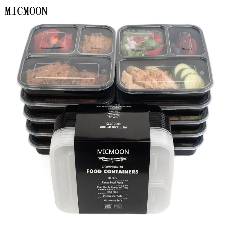 Aliexpress 3 Compartment Reusable Plastic Food Storage Aliexpress 3 Compartment Reusable Plastic Food Storage Containers With Lids Microwave And Dishwasher Safe Bento Lunch Box