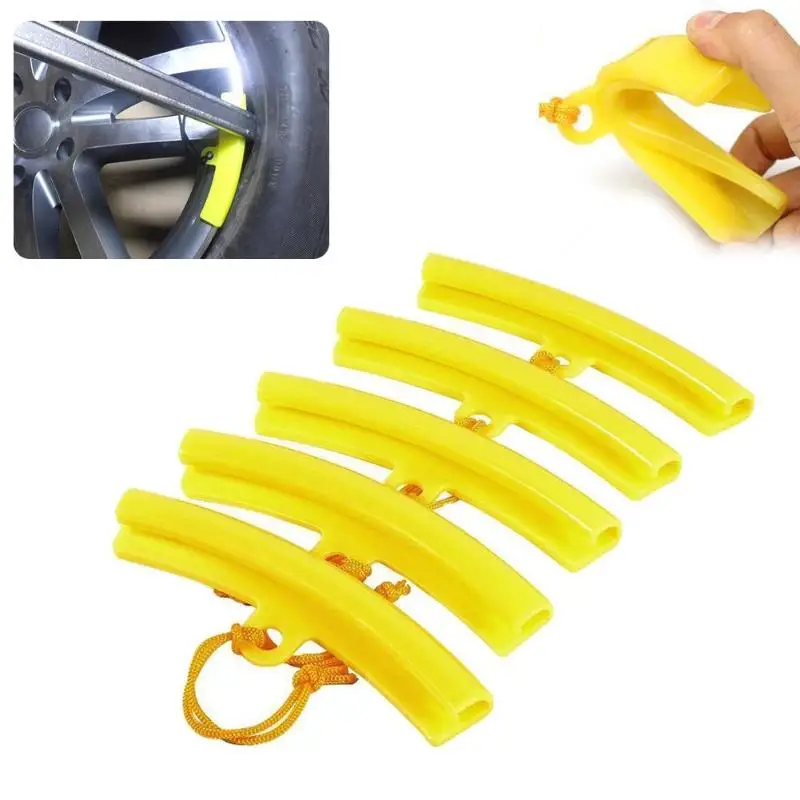 

5Pcs Yellow Rubber Tire Changer Guard Rim Protector Wheel Changing Rim Edge Savers Car Wheels Tires Repair Parts High Quality