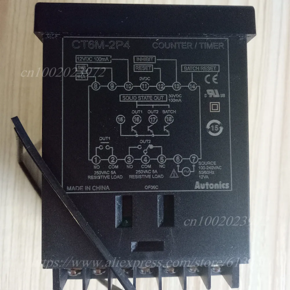 CT6M-2P4(CT6-2P) 100-240VAC(В переменного тока, 50-60 Гц) подлинный многофункциональный таймер счетчик