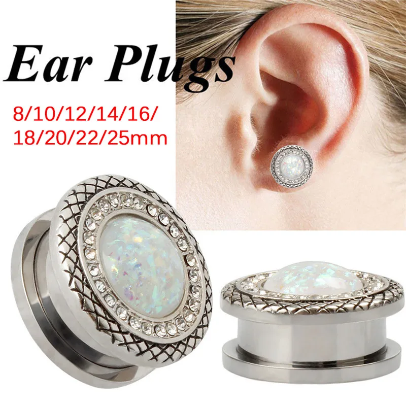 1Pcs 8 25mm Piercings Flared Flesh Tunnel Ear Plugs Ear Gauge Piercings
