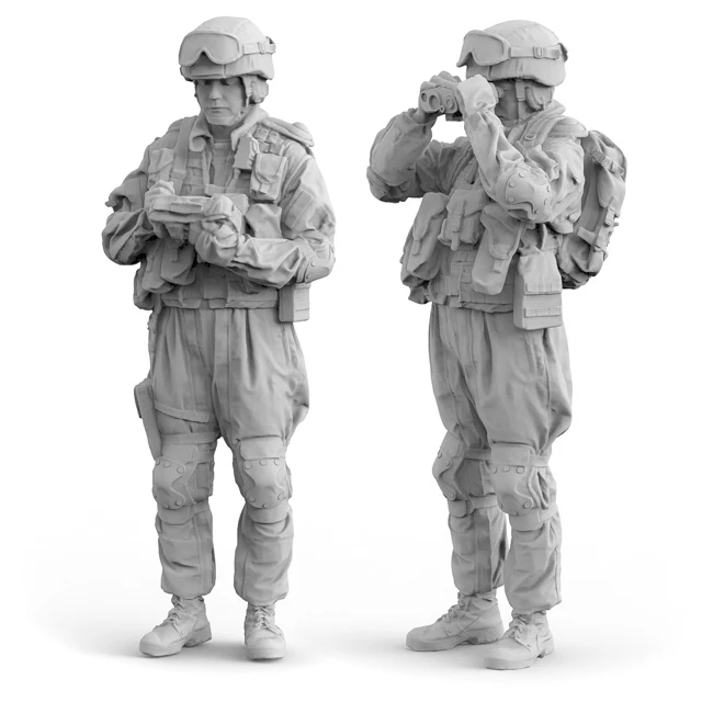 

1/35 Scale Modern Russian Army Survey Terrain Record 2 People Miniatures Unpainted Resin Model Kit Figure Free Shipping