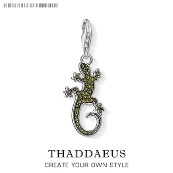 

Cute Gecko 925 Sterling Silver Charm Love Animal Lizard Pendants Fit Bracelet Necklaces Women Kids Fashion Memorial Jewelry