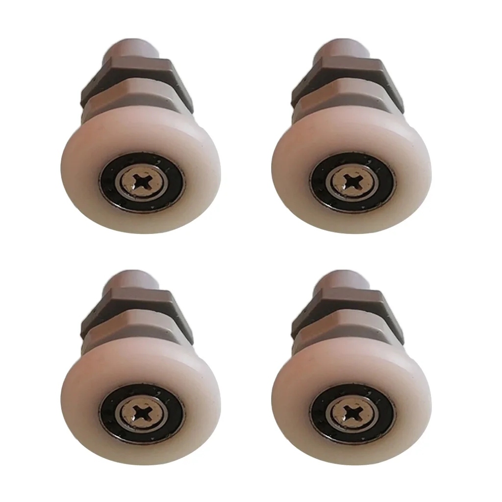 4pcs Bath Shower Door Roller Wheel RunnerS Dia. 27mm DIY for Smooth Sliding