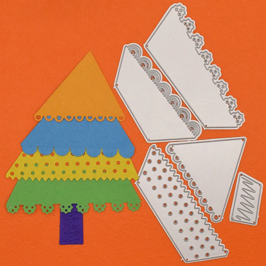 

Christmas Tree Metal Cutting Dies Stamps DIY Scrapbooking Card Stencil Paper Craft Handmade Album Decoration