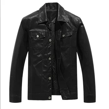 

autumn winter New style men's leather coat pu leather biker leather jacket Fashion style Men's Streetwear jacket of fat