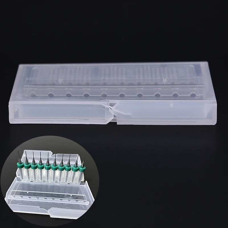 

1X High Quality 10pcs Hole ToolDrill Bit Storage Case Stand Hard Plastic Organizer Plastic Material 9 x 5.3X1cm