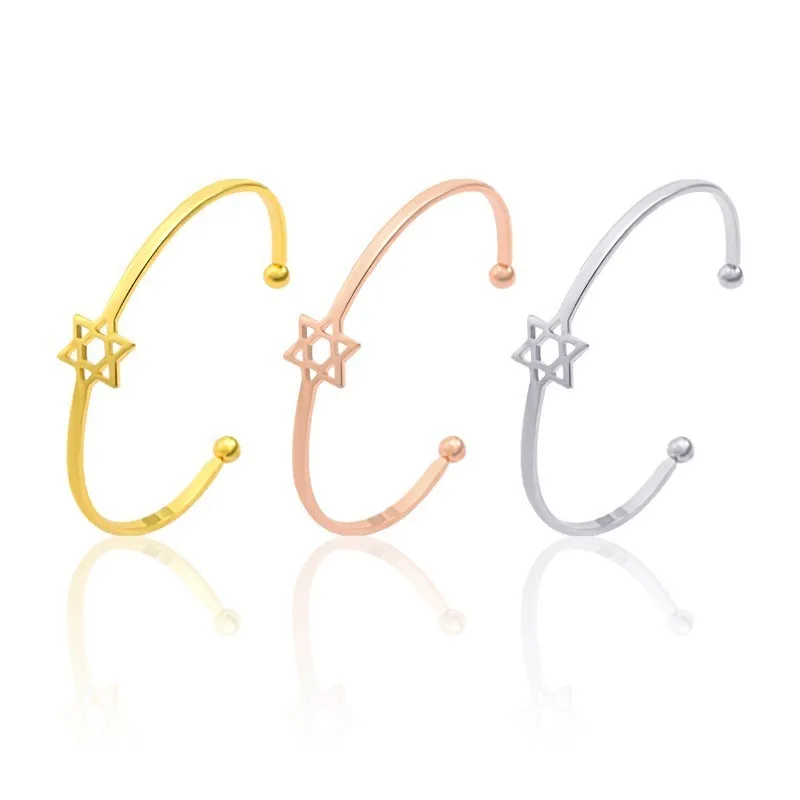 

2019 Bohemia Star Of David Bracelet For Women Minimalist Boho Gold Color Chain Choker Bangles Spiritual Wisdom Jewelry Gift
