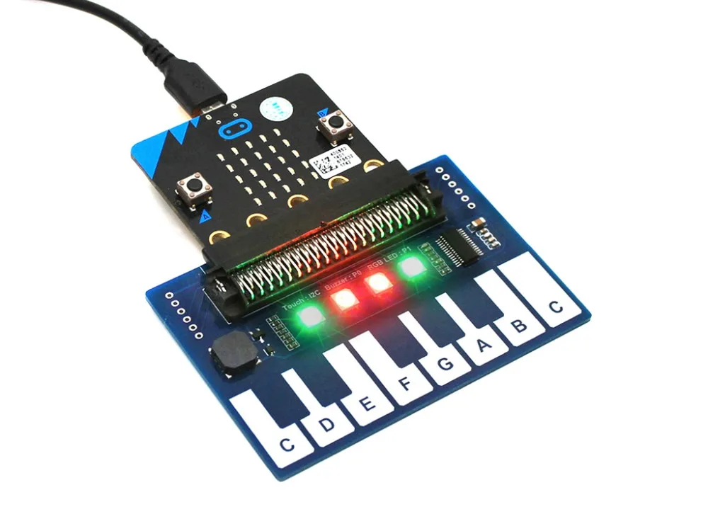 Миниатюрный фортепиано модуль Waveshare для micro:bit сенсорные клавиши воспроизведения