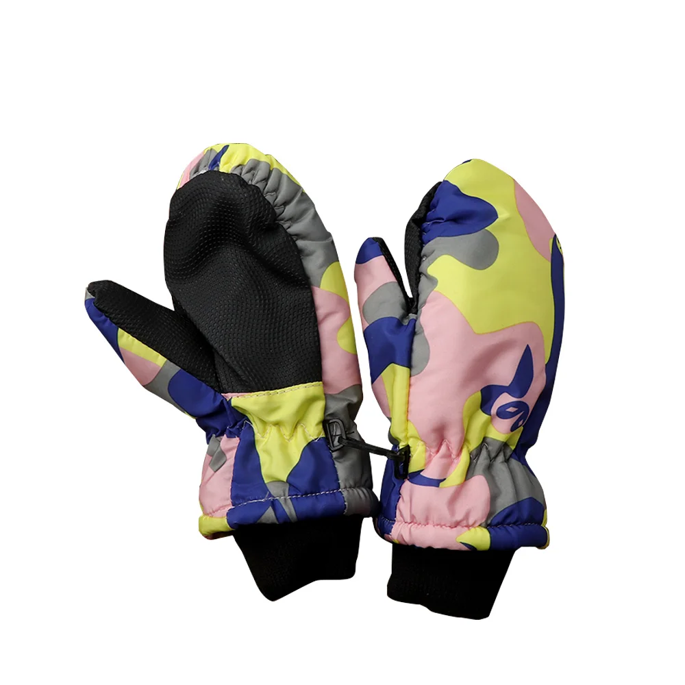 1 пара Лидер продаж милые зимние теплые детские перчатки модная детская обувь на платформе из искусственного кроличьего меха; теплые женские зимние ботинки варежки с прорезями для пальцев перчатки
