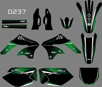 

0237 motorcycle Team Graphic & Backgrounds Decal Stiker Kits for Kawasaki KXF450 2006-2008