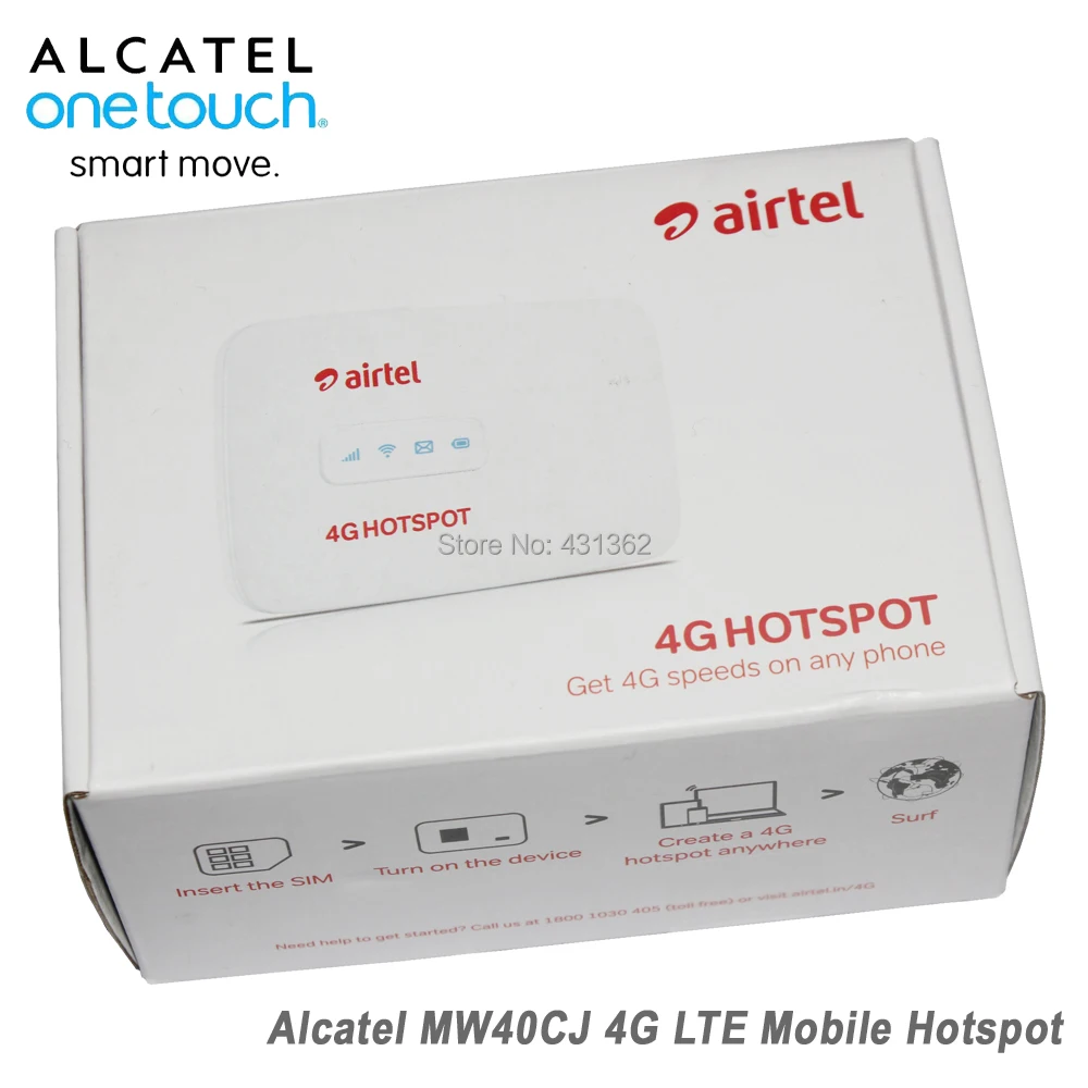 Оптовая продажа оригинальная разблокированная 150 Мбит/с Alcatel MW40 MW40CJ портативная 4G