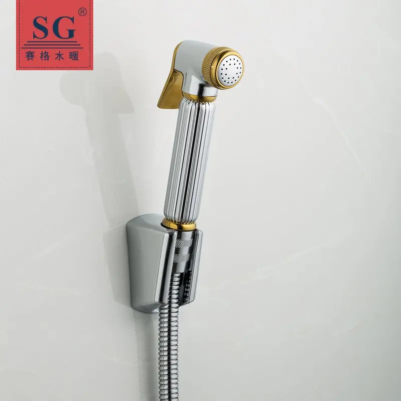 Chrome Brass Bidet Shower Set Toilet Jet Cleaner Portable Bidet High