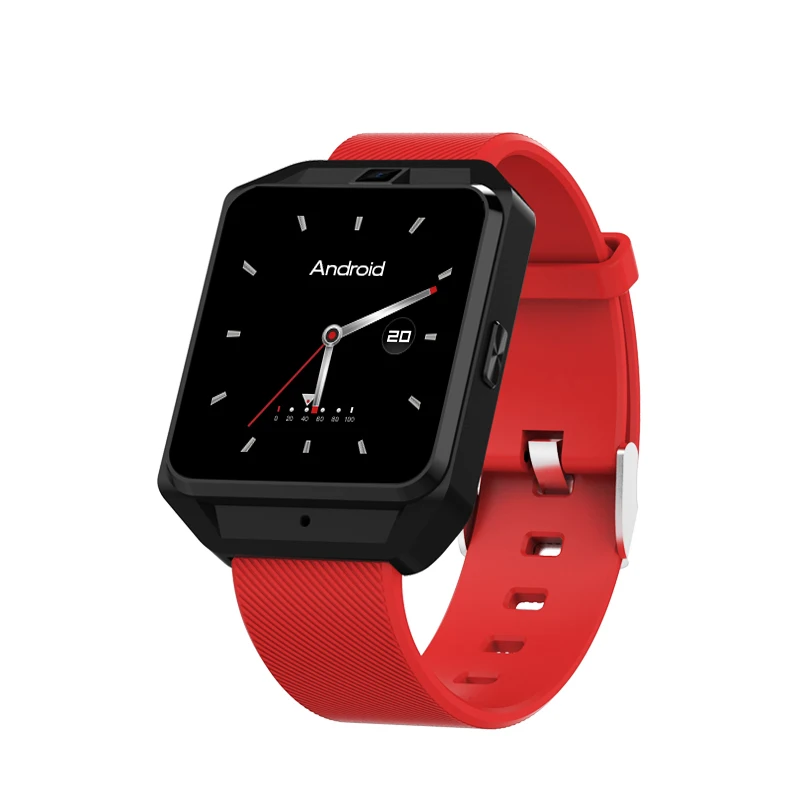 H5 4G Smartwatch телефон MTK6737 четырехъядерный 1G ram 8G rom gps WiFi монитор сердечного ритма/сна Видеозвонок Смарт-часы - Цвет: Красный