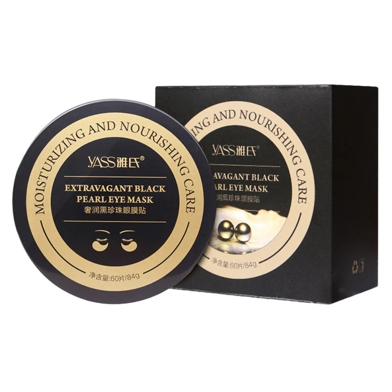 

60pcs Black Pearl Gold Collagen Eye Mask Hydrating Anti Wrinkle Eye Bags Dark Circles Remover Eyes Skin Care Mask Drop Shipping