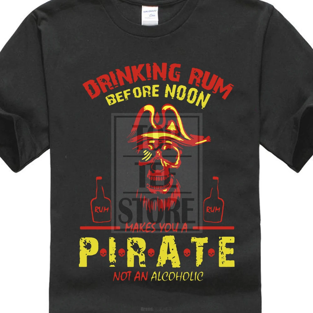 Funny T Shirts Men Drinking Rum Before Noon Makes You A Pirate Summer