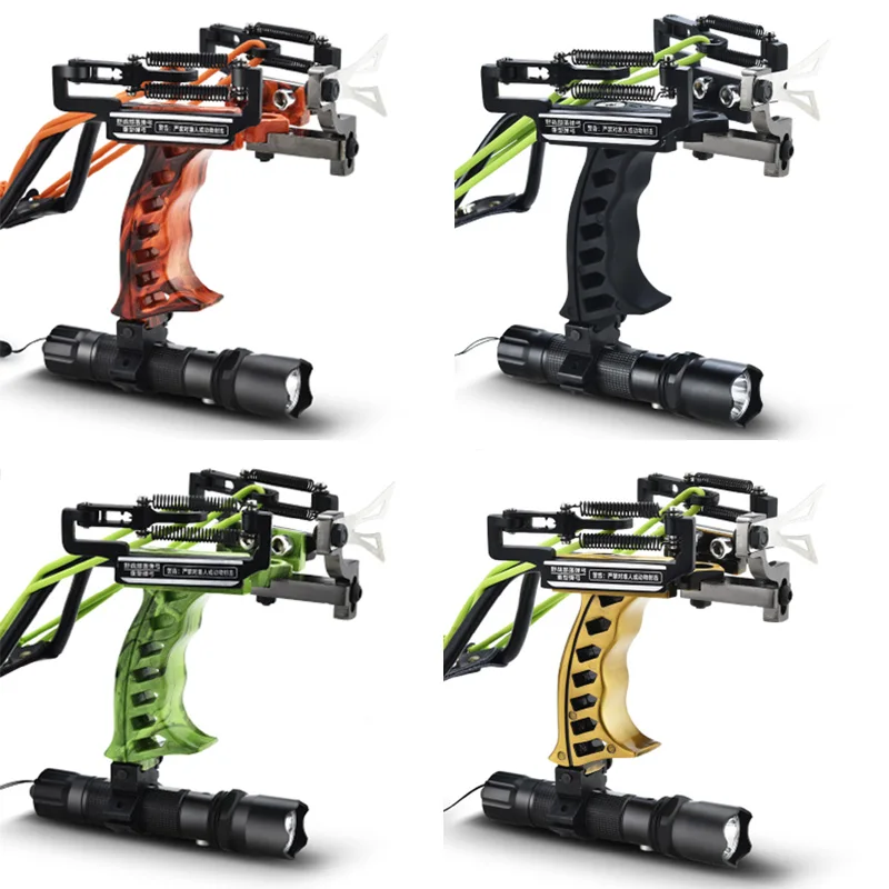 Laser Slingshot Black Hunting Bow Catapult Aluminium Alloy Slingshot