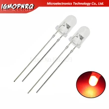 100 шт. красный светильник-излучающие диоды белый поворот красный 5 мм светодиод