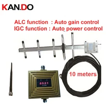Работа в плохом сигнальном месте IGC+ ALC автоматическое управление коэффициентом усиления 65dbi GSM усилитель репетир, ретранслятор сигнала мобильной связи с антенным кабелем