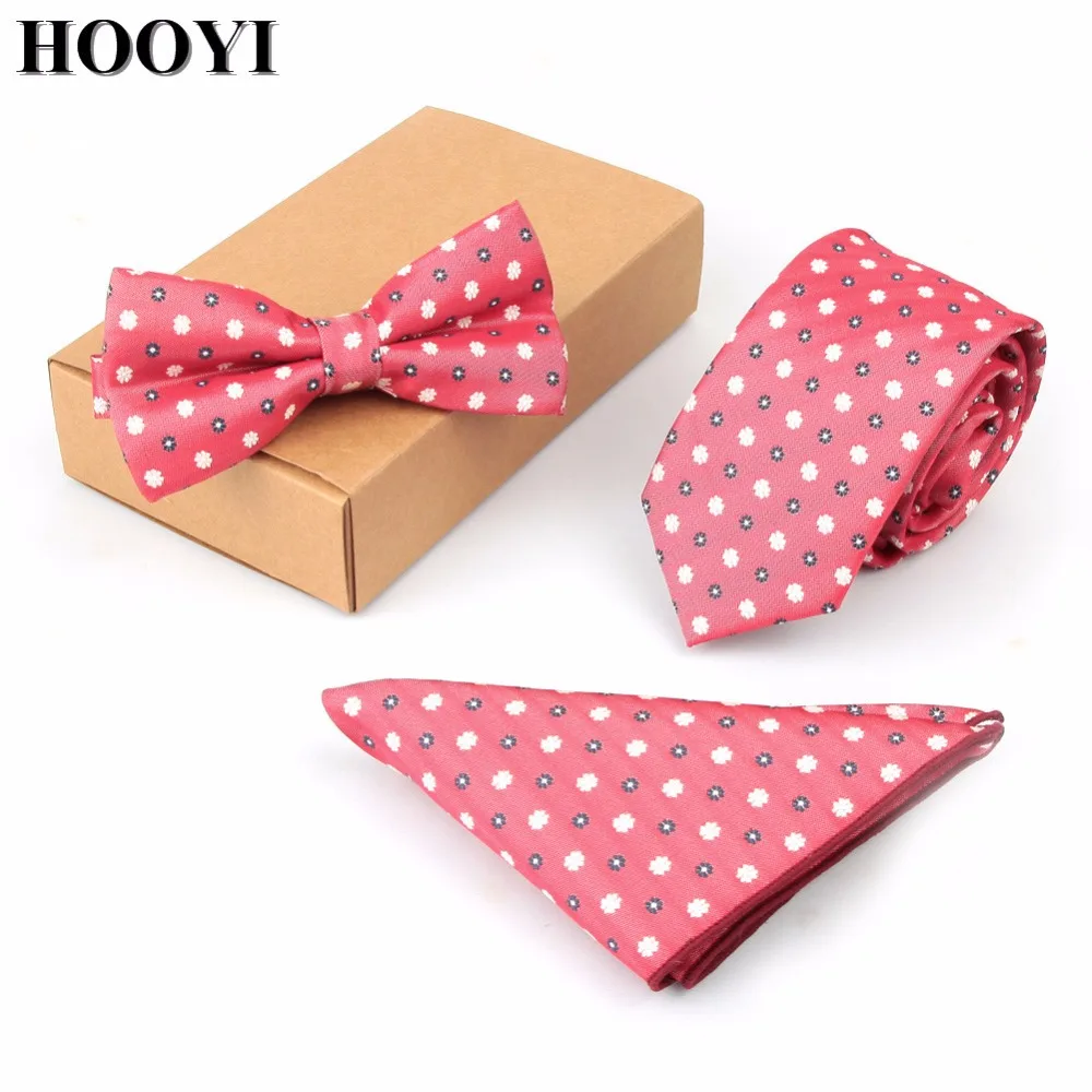  Men Stripe Neck Tie Set Gravata Slim Bowtie Pocket Handkerchief Wedding Necktie Towel Butterfly Bus