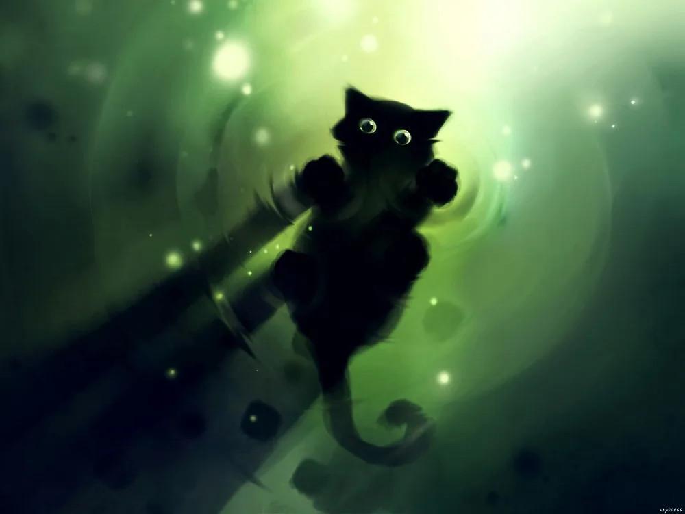 3д животные. аниме кошки. кот неон. арты котов. кот арт.