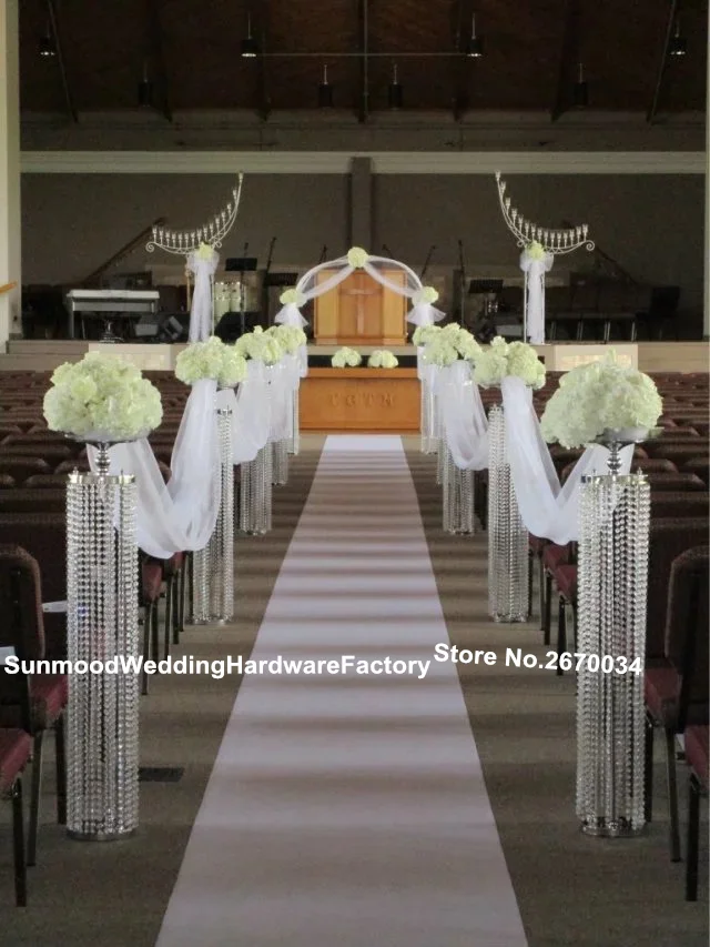 

New! Tall acrylic crystal gold/sliver metal candlestick holder for wedding floor decoration