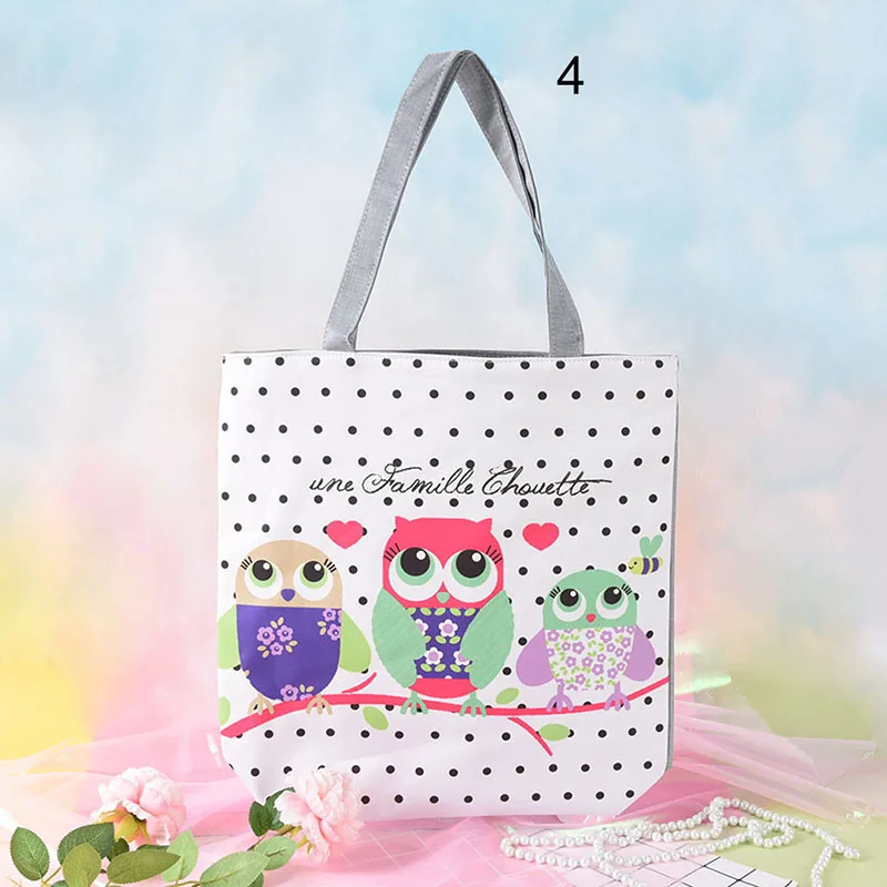Floral And Animal Printed Tote Large Capacity Canvas Handbag Women Daily Use Shoulder Beach Bag Female Shopping Bag 38*38*10CM