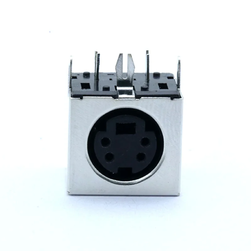 Клемма MDC/S Mini PS2 3 шт. разъем питания MINI DIN 4pin металлический корпус гнездо изогнутая