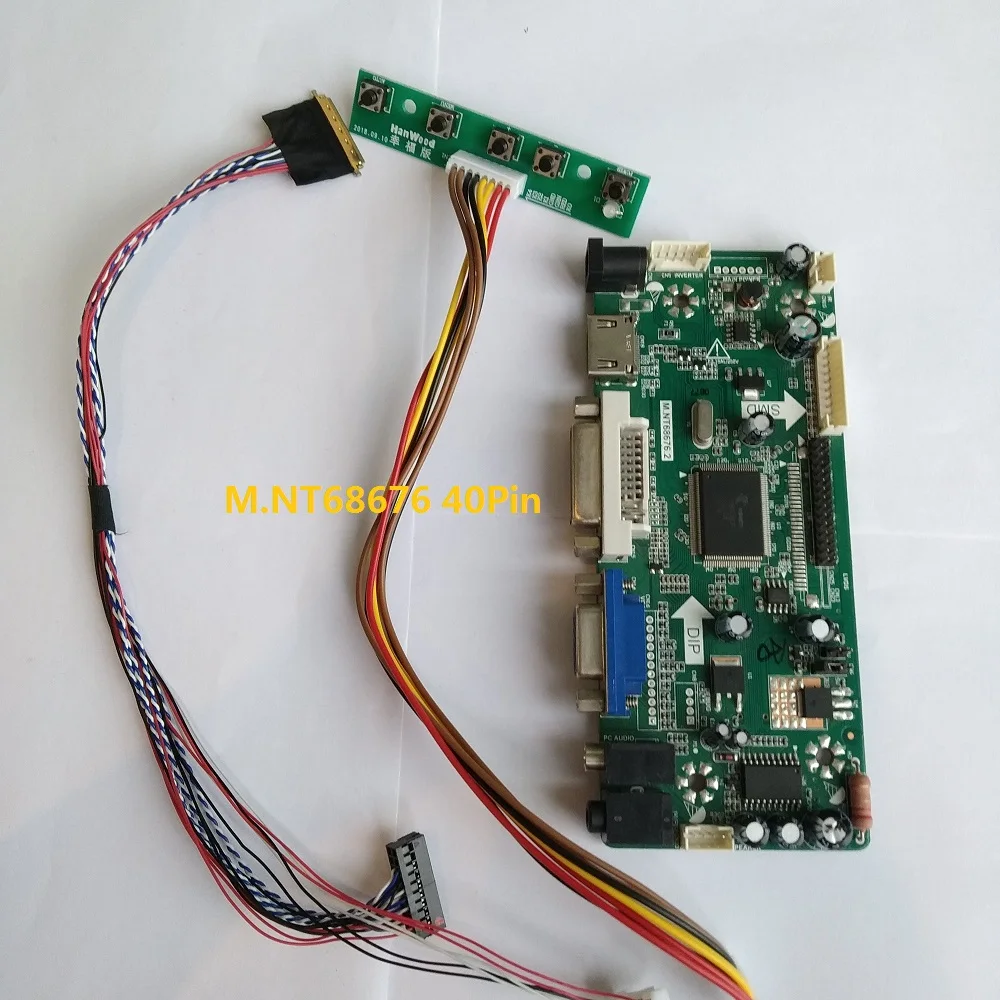 

Kit for B140XTN03.1 AUO Display LCD VGA 1366X768 Controller board Screen Panel M.NT68676 40pin 14" LED DIY DVI HDMI