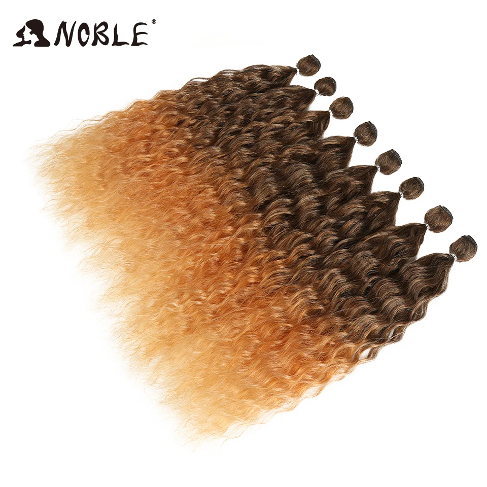 Pacotes de Extensão do Cabelo Onda do Cabelo Nobre Cabelo Sintético Tecer Corpo 20 Polegada 8 Pçs - Lote Afro Kinky Encaracolado Ombre 9 Cheap Tecer sintético