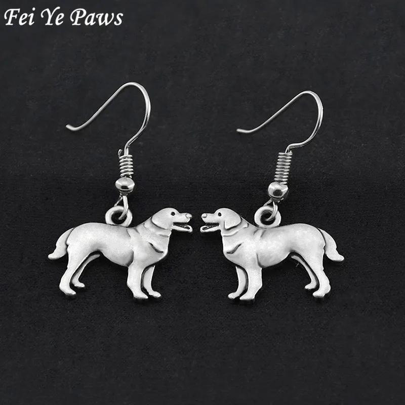 

Dropshipping Newfoundland Dog Charm Drop Earrings Brincos Bijoux Femme Long Big Earrings For Women Earings fashion Jewelry 2017