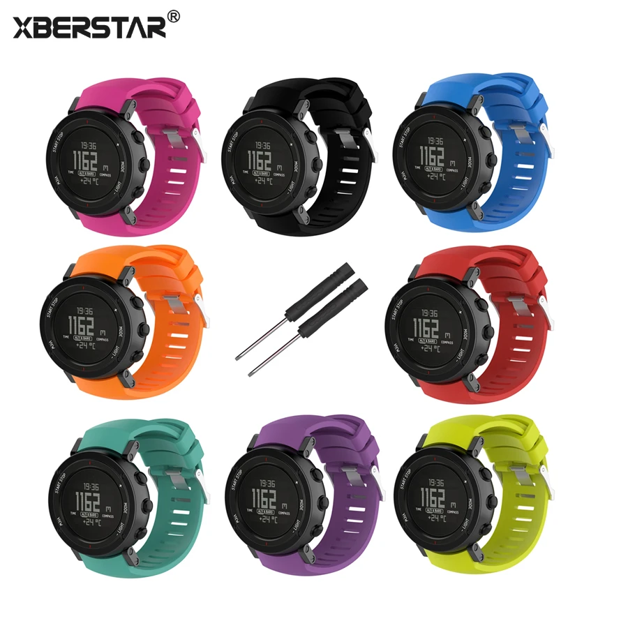 Ремешок XBERSTAR для часов SUUNTO CORE алюминиевый черный многофункциональный ремешок с