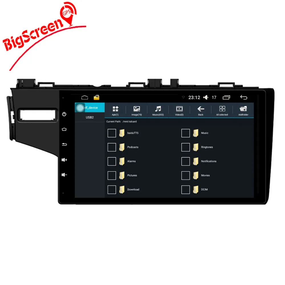 Flash Deal The Newest Android 6.0 Player GPS Navigation For Honda Fit 2014-2017 Left Hand Stereo Multimedia Free Map Bluetooth no DVD 2