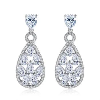 

Elegant Water Drop Cubic Zircon Exquisite Wedding Party Drop Earrings Drop Earring Sparkling Luxurious