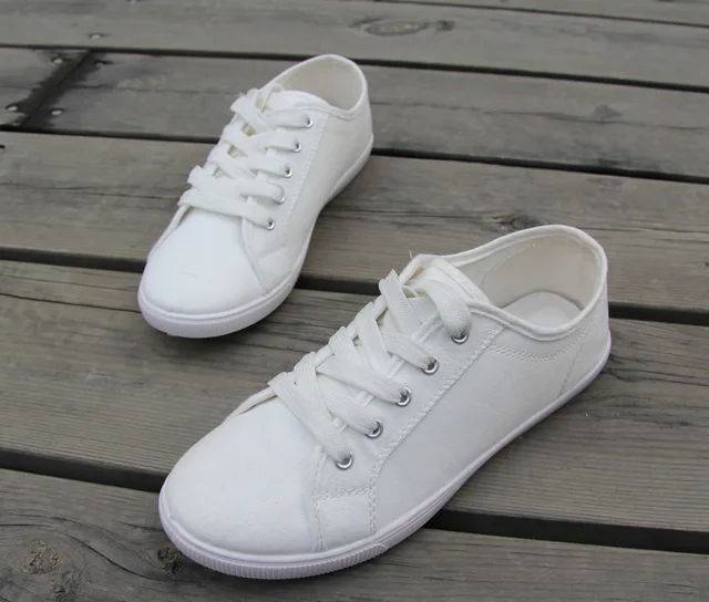 white cotton sneakers