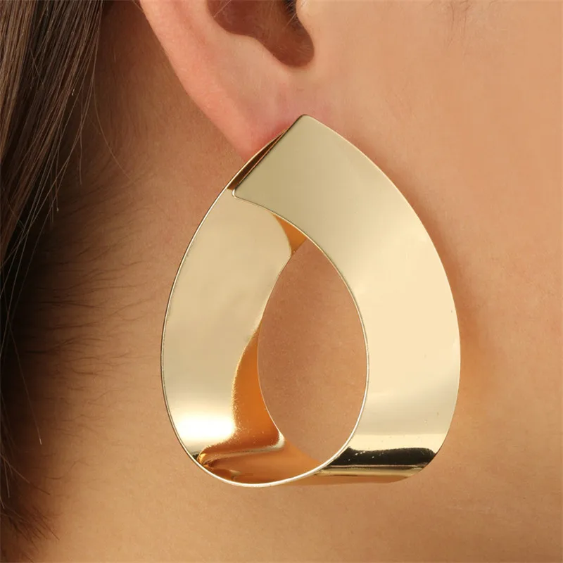 

Fashion 2018 Punk statement earrings Geometric earrings For Women Big Dangle Earrings Drop modern art jewellery