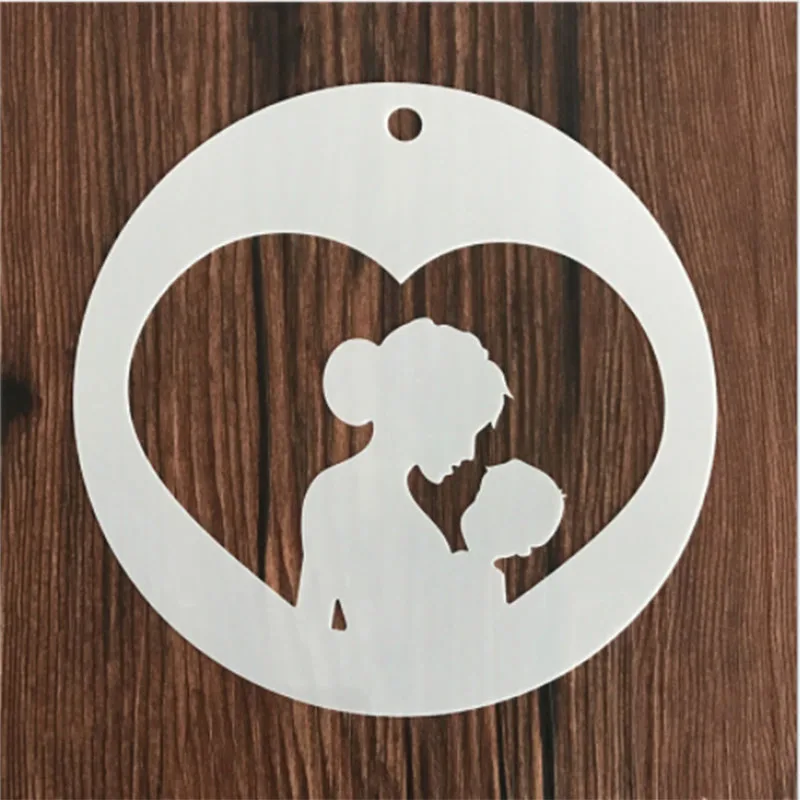 

1PC Warm Mother's Day theme Reusable Stencil Airbrush Painting Art DIY Home Decor Scrap booking Album Crafts